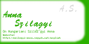 anna szilagyi business card